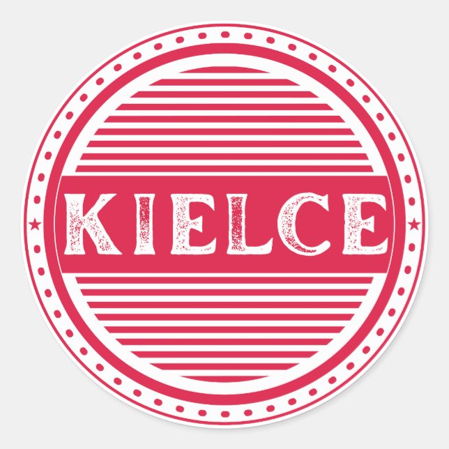 Kielce City Pride Emblem – Polish Identity Runder Aufkleber (Vorderseite)