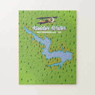Kielder Water Northumberland UK Karte Puzzle