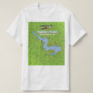 Kielder Water Northumberland UK Karte T-Shirt