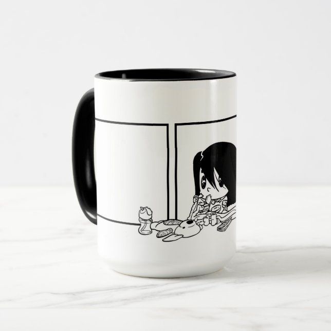 Kiemperfekt Comic Tasse (Vorderseite Links)