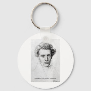 Kierkegaard "Liebe Sie selbst" Liebe Zitat Geschen Schlüsselanhänger