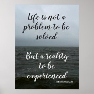 Kierkegaard Life Zitat Poster