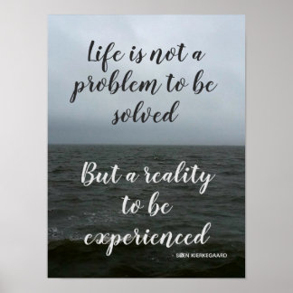 Kierkegaard Life Zitat Poster