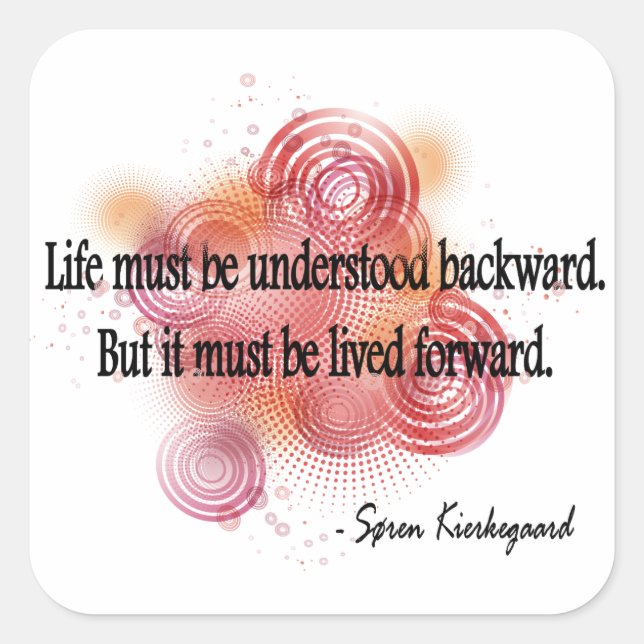 Kierkegaard Quadratischer Aufkleber (Vorderseite)