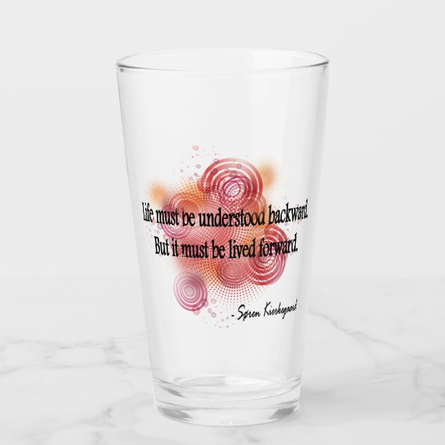 Kierkegaard Zitat Glas (Vorderseite)