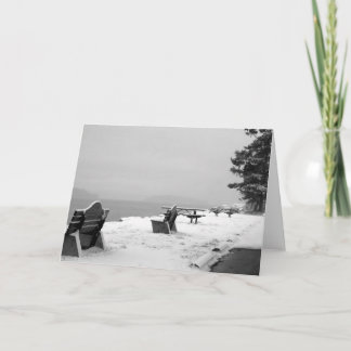 Kies Beach Winter Szene 3 Feiertagskarte