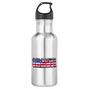 Kies Cycling American Flag Edelstahlflasche