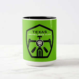 Kies-Fahrrad-Club-Fahrer Zweifarbige Tasse