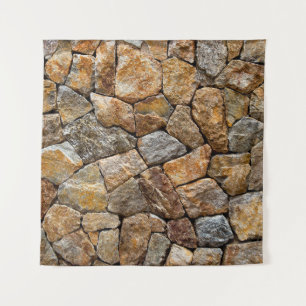 Kies kleine Steinmauer Wandteppich