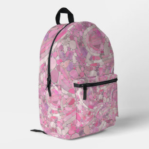 Kies Mosaik Kunst - Rosen Rosa Bedruckter Rucksack