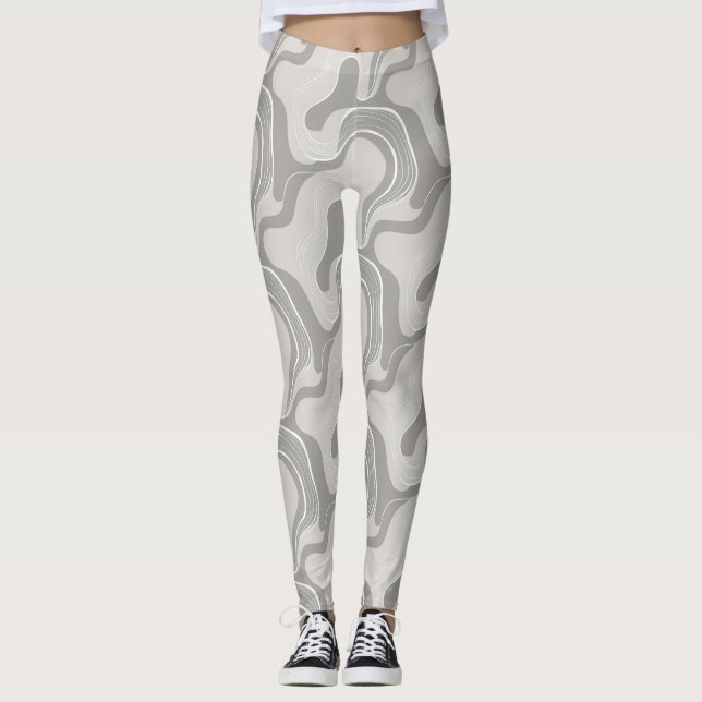 "Kies-Party in Monochrom" Leggings (Vorderseite)