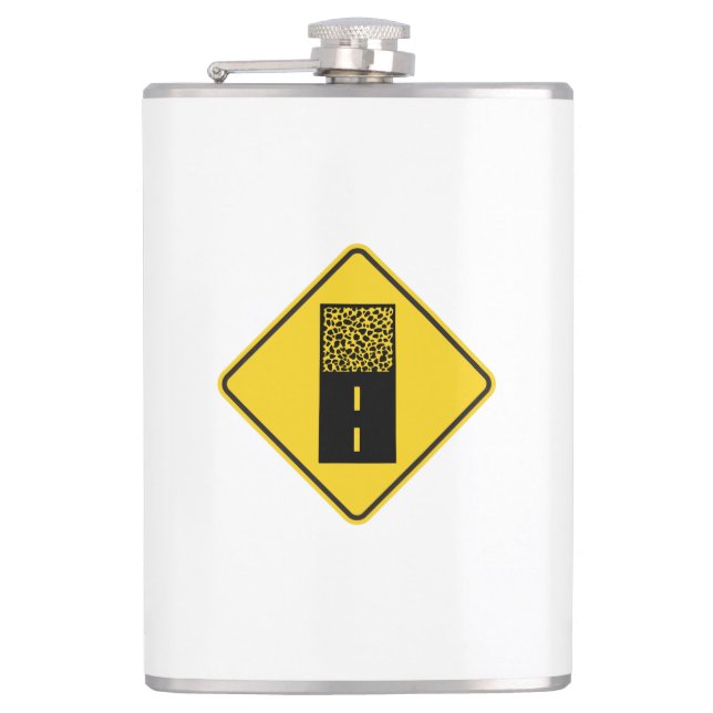 Kies Road Sign Flachmann (Vorderseite)