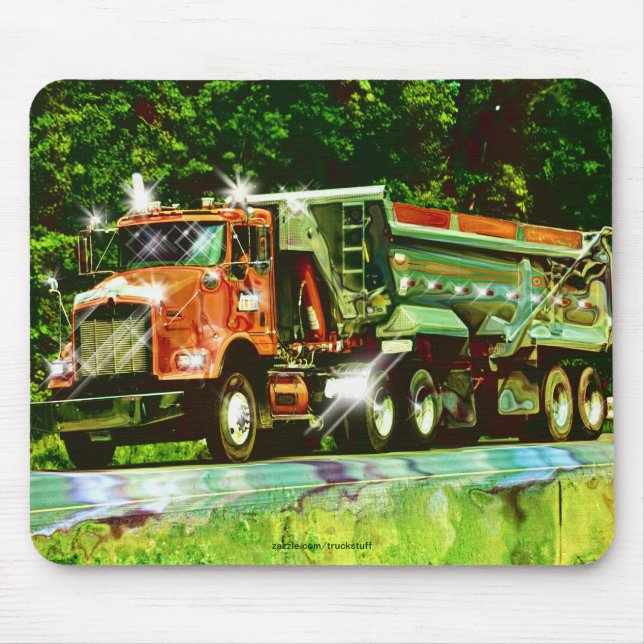 Kies und Sand Lkw-Fahrer Mousepad (Vorne)