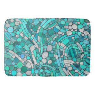 Kiesel Mosaik Kunst, Dichtung und Musik Badematte