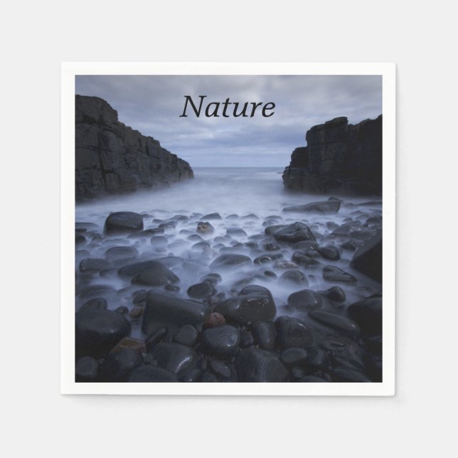 Kiesel und Felsen entlang der Küste Napkins Serviette (Vorderseite)