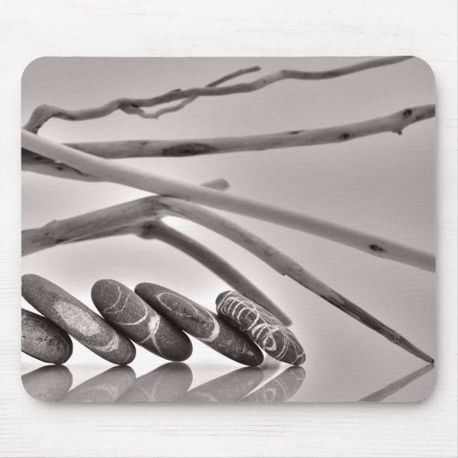 Kiesel und Treibholz Mousepad (Vorne)