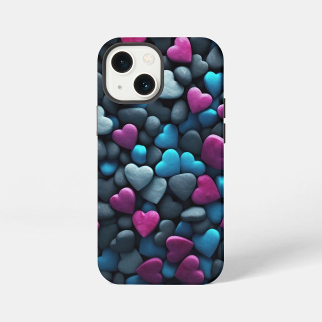 Kieselherzen iPhone Hülle (Rückseite)