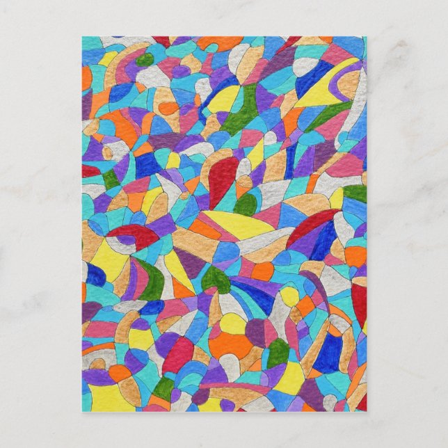 Kieselsteine am Strand Postkarte (Vorderseite)