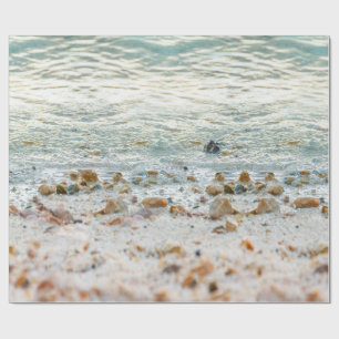 Kieselstrand Meeresufer Geschenkpapier