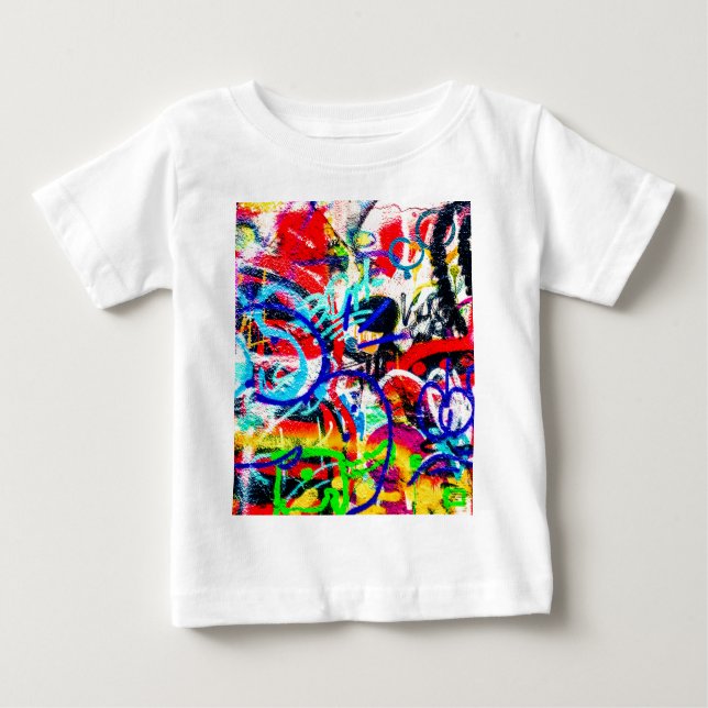 Kiesige verrückte Graffiti Baby T-shirt (Vorderseite)