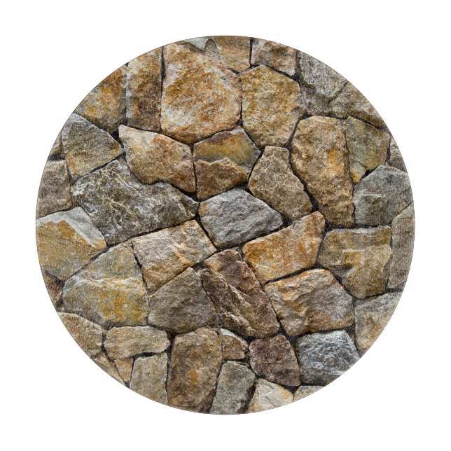 Kiessteinmauer: Dekoratives Design Schneidebrett (Vorderseite)