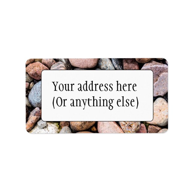 Kiesstrand Adressaufkleber (Vorne)