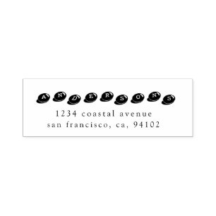 Kiesstrand Rücksendeadresse Briefmarke Permastempel