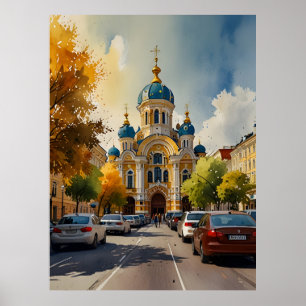 Kiew Aquarellkunst Poster