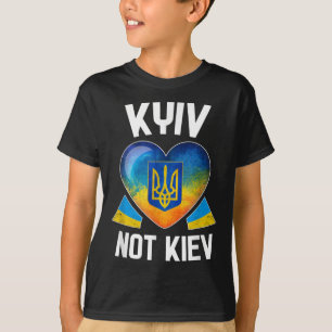 Kiew nicht Kiew _ Ukrainische Fahne Herzunterstütz T-Shirt