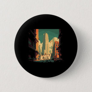Kiew Retro Ukraine Vintage Kiewer Reisender Reise Button