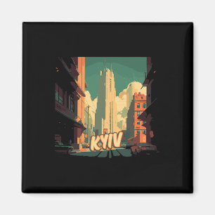 Kiew Retro Ukraine Vintage Kiewer Reisender Reisen Magnet