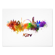 Kiew skyline im Watercolor