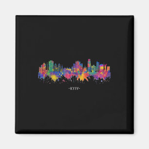 Kiew Ukraine Aquarell-Souvenir-Skyline Magnet