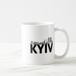 Kiew Ukraine Europa Stadt Skyline Silhouette Umris Kaffeetasse