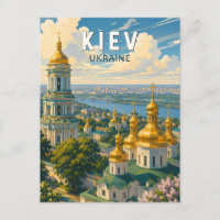 Kiew Ukraine Illustration Reise Kunst Vintage