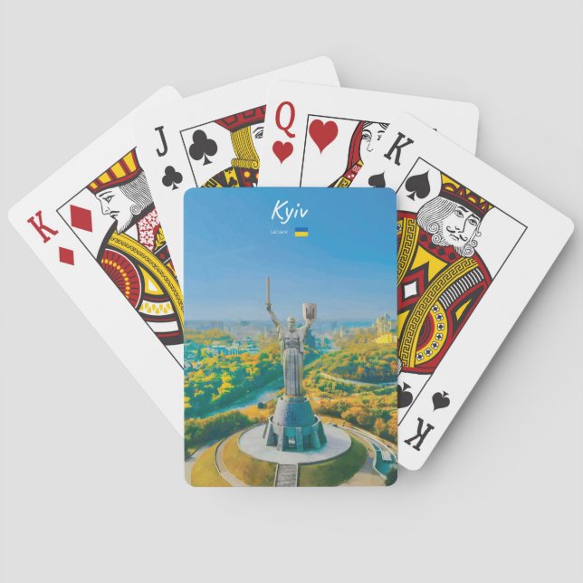 Kiew, Ukraine - Mutter-Ukraine-Denkmal Spielkarten (Rückseite)