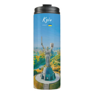 Kiew, Ukraine - Mutter Ukraine Denkmal Thermosbecher