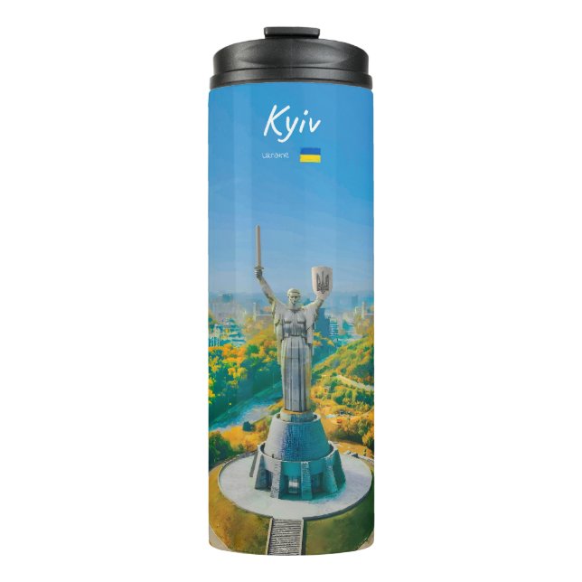 Kiew, Ukraine - Mutter Ukraine Denkmal Thermosbecher (Vorderseite)