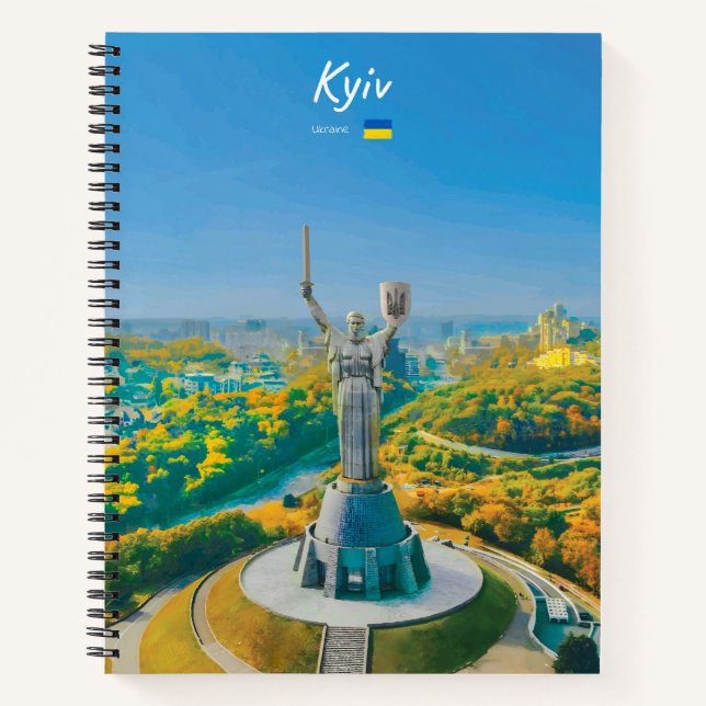 Kiew, Ukraine - Mutter-Ukraine-Denkmalsspirale  Notizbuch (Vorderseite)