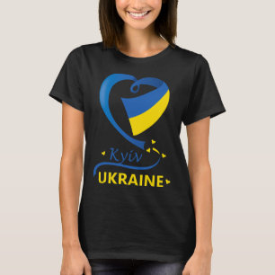 Kiew Ukraine Nationalflagge Herz Emblem Wappen T-Shirt