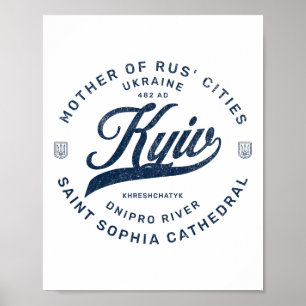 Kiew Ukraine Retro  Poster