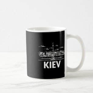 Kiew Ukraine Stadt Skyline Silhouette Umriss Skizz Kaffeetasse
