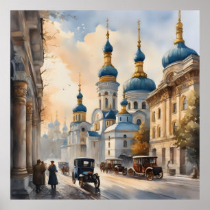 Kiew Ukraine Wasserfarbe Poster