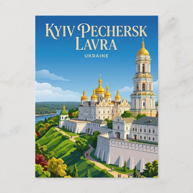Kiewer Höhlenkloster Ukraine Postkarte (Vorderseite)