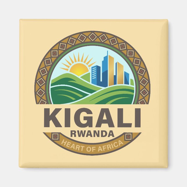 Kigali Ruanda Afrika Magnet (Vorne)