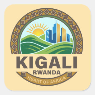 Kigali Ruanda Afrika Quadratischer Aufkleber
