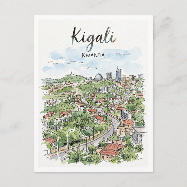 Kigali Ruanda Postkarte (Vorderseite)