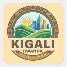 Kigali Rwanda Africa Quadratischer Aufkleber