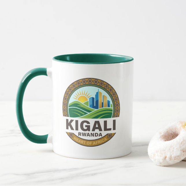 Kigali Rwanda Africa Tasse (Mit Donut)