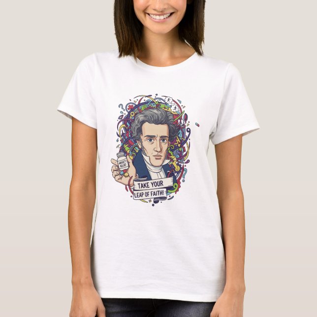 Kiierkegaard Angst T-Shirt (Vorderseite)